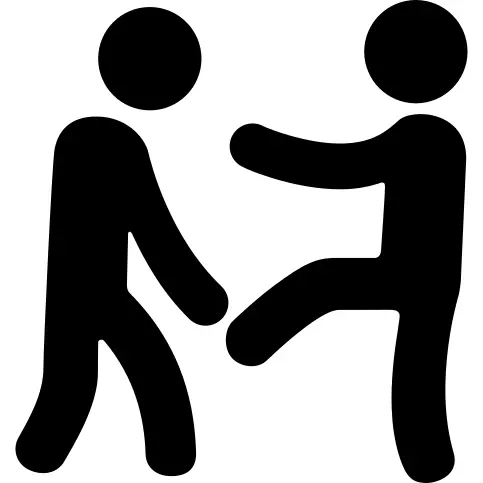 Person helping other to jump