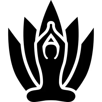 Yoga Pose with Lotus Background