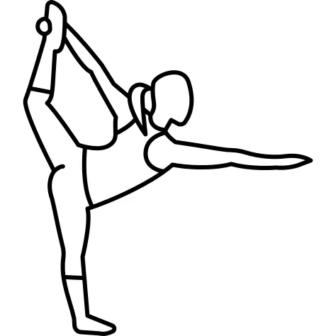 Woman Standing On One Leg Lifting Left Leg