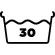 Laundry instructions 30 degrees water
