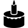 Birthday cake with candle