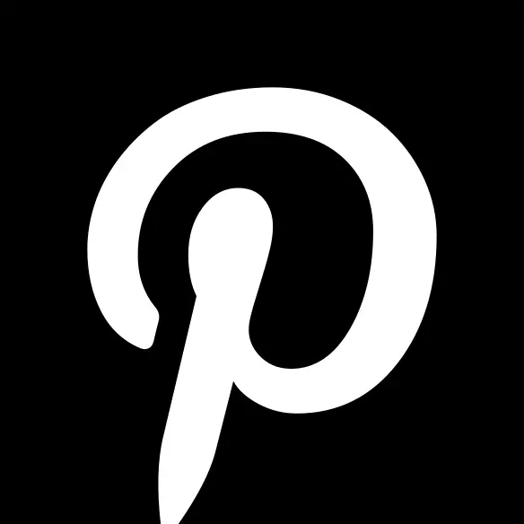 Pinterest letter logo in a square