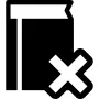 Book with cross delete symbol