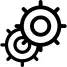 Two overlapping cogwheels