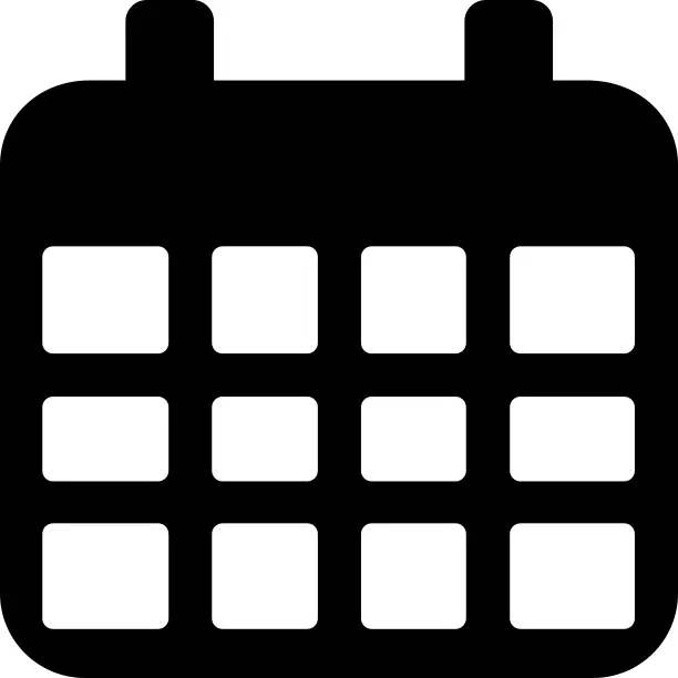 Checkered calendar interface symbol