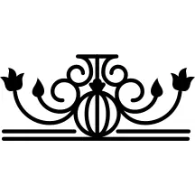 Floral design with leaves and buds