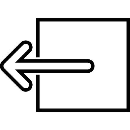 Logout sign with leftwards arrow