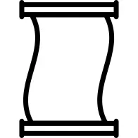 古代纸卷轴轮廓