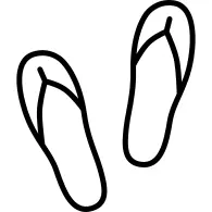 flip flops top view