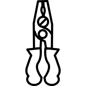钳子手工具轮廓