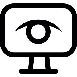 眼睛在屏幕上