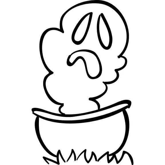 Halloween ghost outline