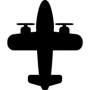 有两个螺旋的老飞机