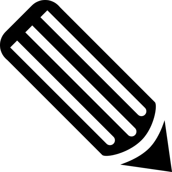 Striped pencil tool in diagonal position