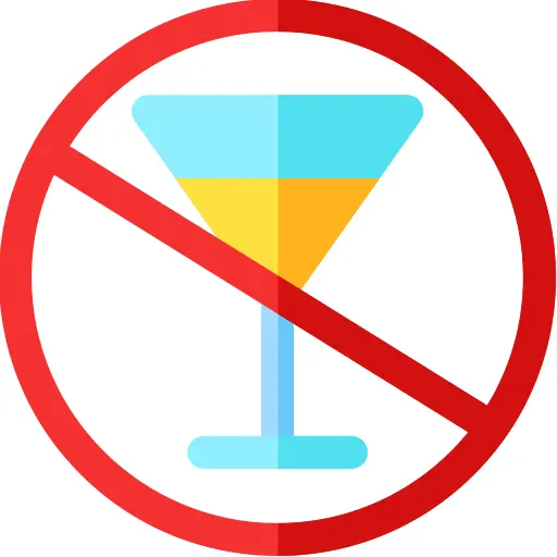 No alcohol