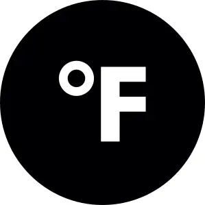 Farenheit symbol in circle