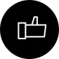 Like hand symbol in a circle