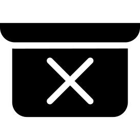 Cross inside a container