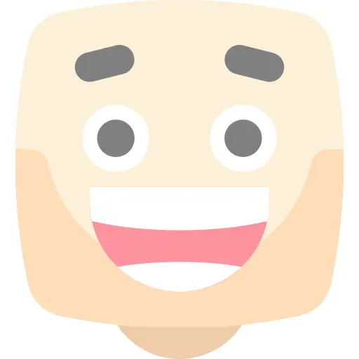 咧嘴笑