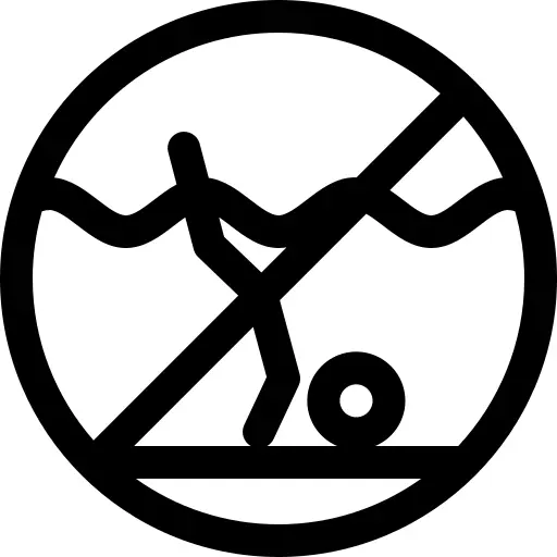 No diving