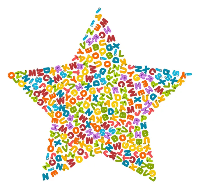 Animals alphabet star