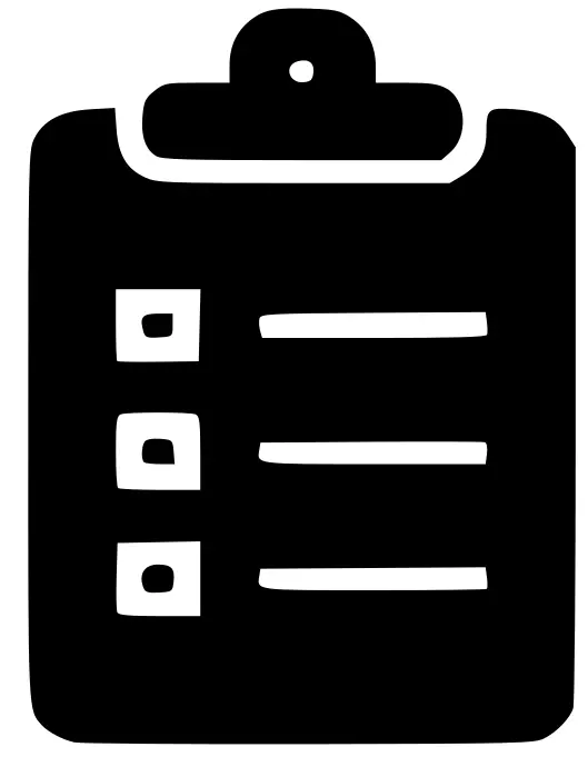 Checklist silhouette