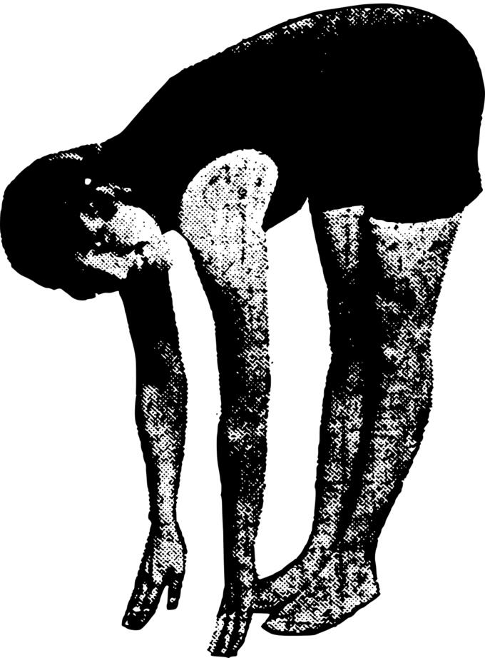 Girl stretching vector image