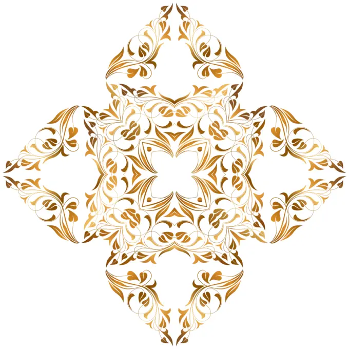 Floral design in star shape