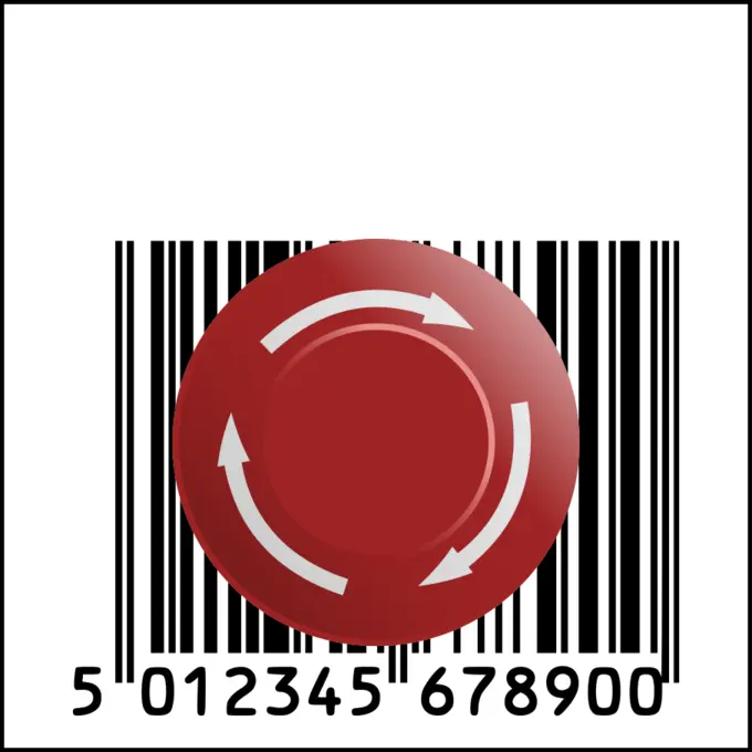 Barcode and push button