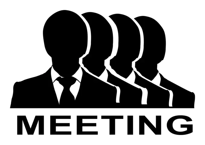 Meeting vector silhouette