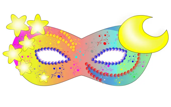 Girly carnival mask
