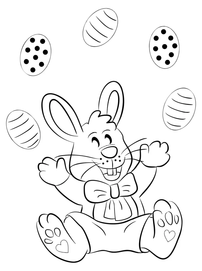 Easter bunny line art
