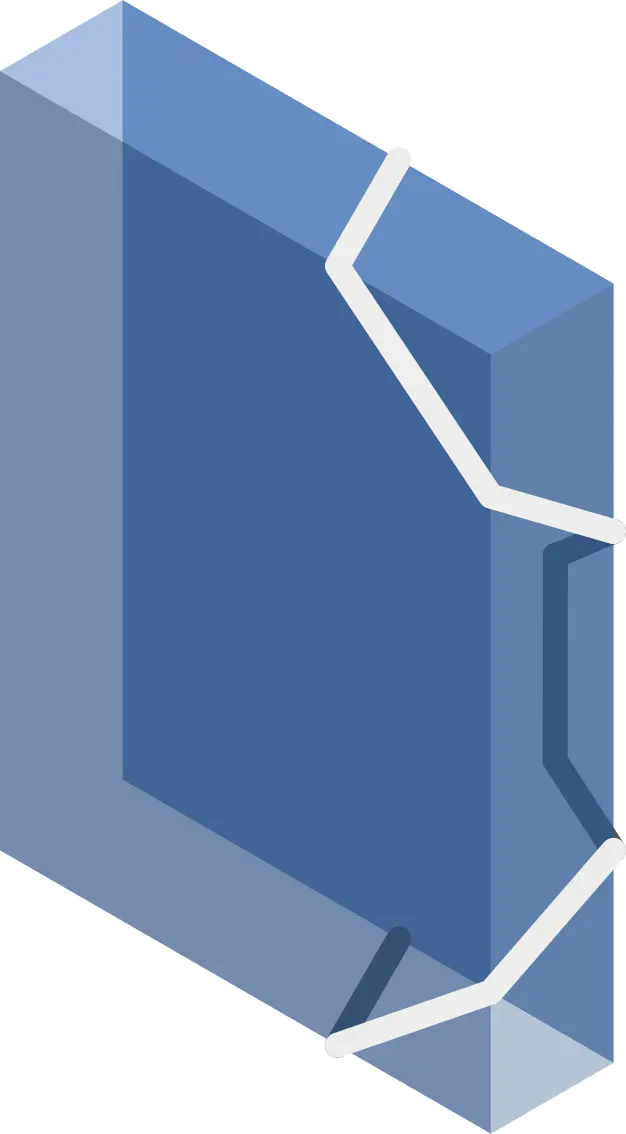 Empty isometric folder