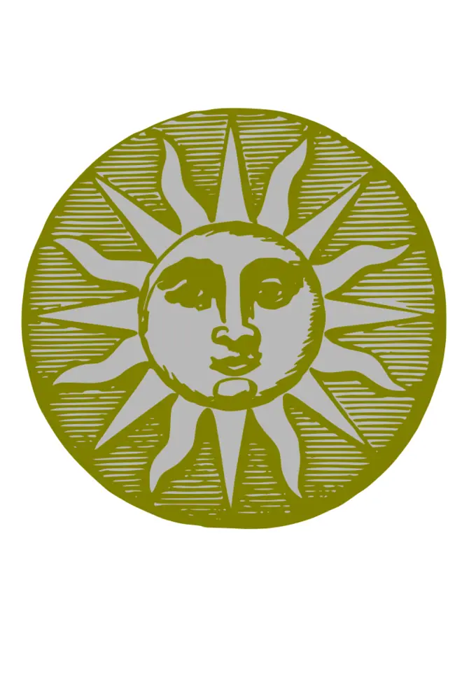 Vintage sun symbol