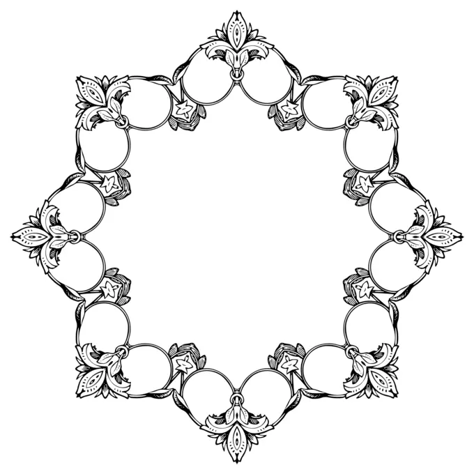 Frame ring with flowers