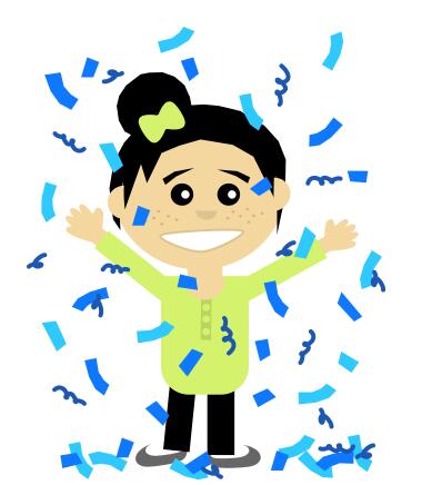 Confetti girl vector image