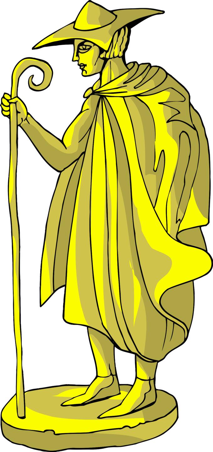 Golden statue symbol