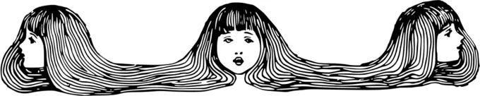 Three girl's hair