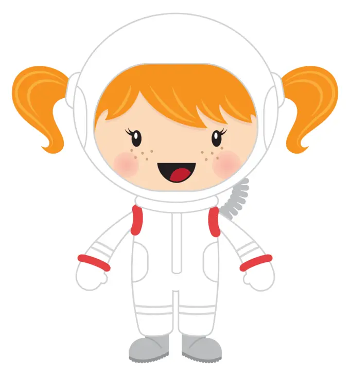 Little girl astronaut