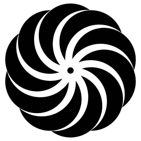 Decagon shaped circles