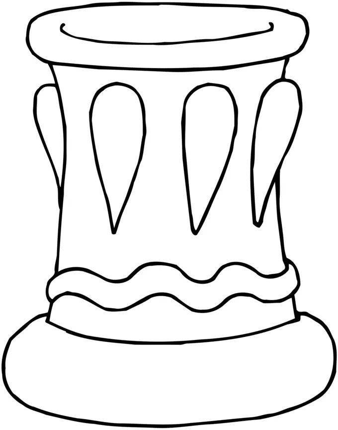 Vase in black and white