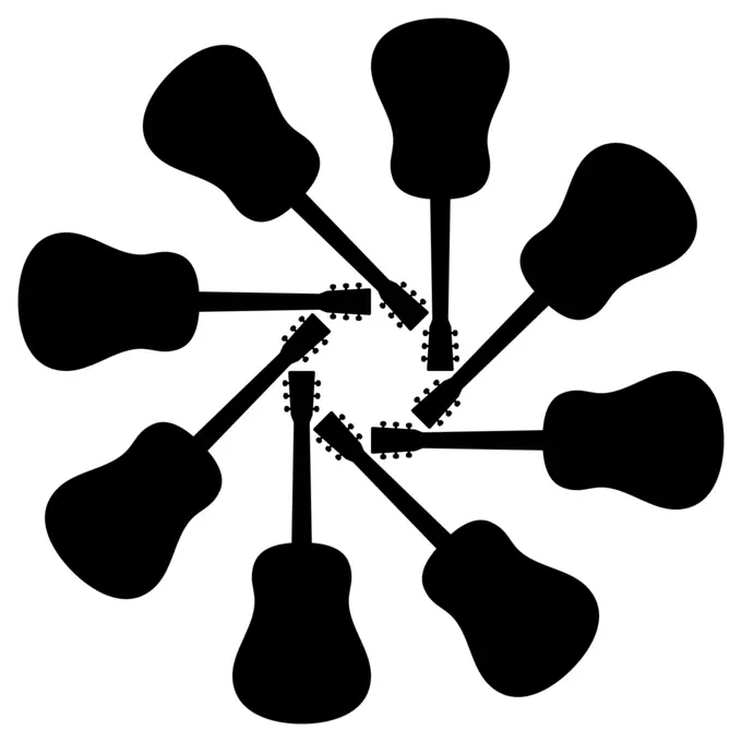 Guitar silhouettes