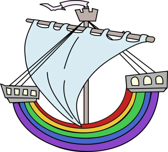 Rainbow boat