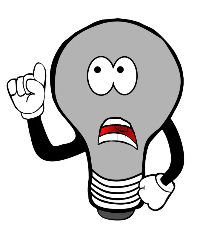 Cartoon light bulb