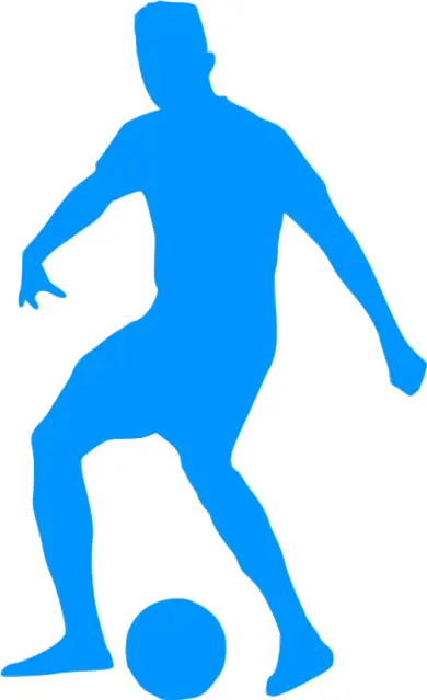 Blue soccer player