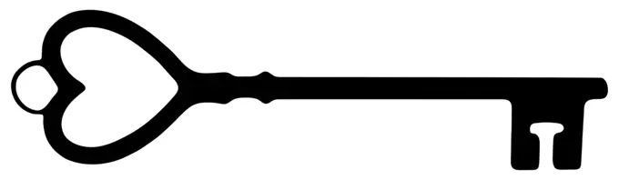 Love key silhouette