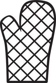 Oven mitt icon