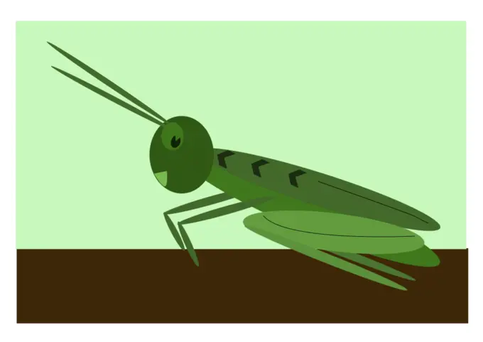 Comic grasshopper