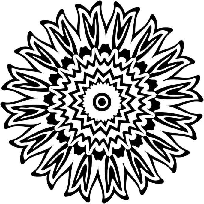 Black and white paper flower