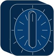 Blue kitchen timer